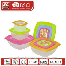 Plastic Square Food Container 0.2L/0.6L/1.3L(3pcs)